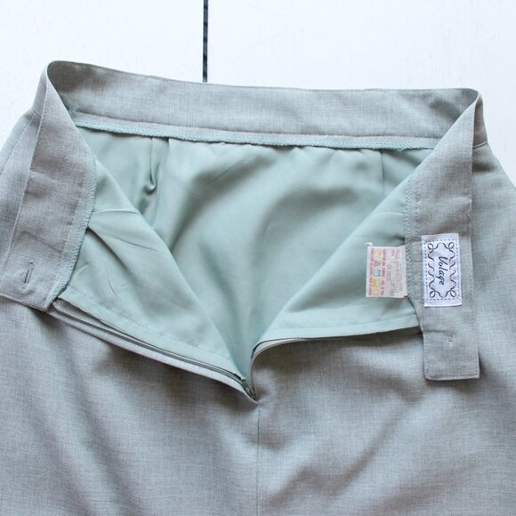 VINTAGE Elegant Green Maxi Skirt Size 7 - Picture 10 of 12